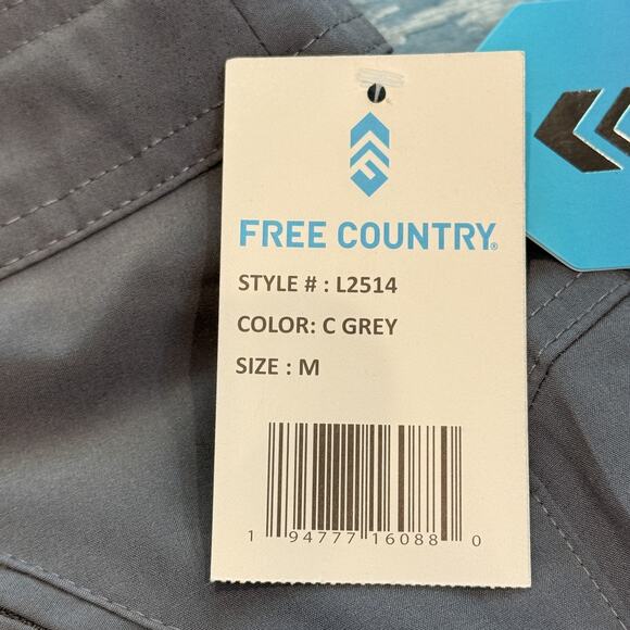 Free Country Shorts Womens Medium Grey Swim Trunks Boardshorts UPF Quick Dry NEW - Picture 10 of 16